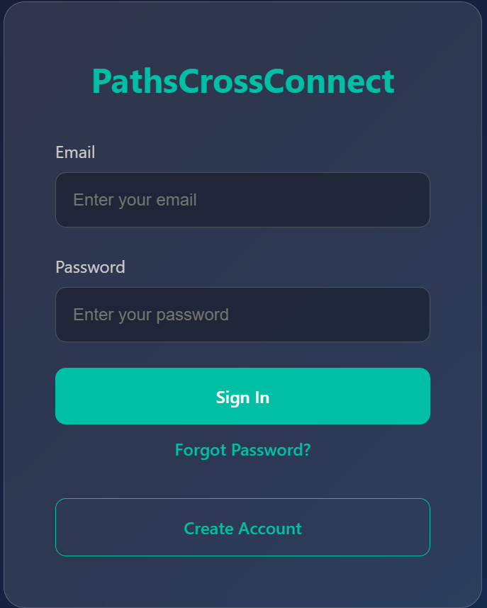 PathsCrossConnect platform screenshot
